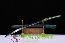 Authentic Handmade Samurai Sword Japan Katana Clay Tempered Folded Steel Sharp