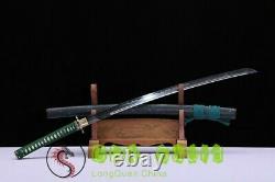 Authentic Handmade Samurai Sword Japan Katana Clay Tempered Folded Steel Sharp