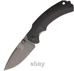 Bastinelli Creations BAS02 R. E. D. Dark Stonewashed Titanium Folding Pocket Knife