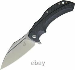 Bastinelli Creations Shadow Folding Knife 3.75 Elmax Steel Blade Carbon Fiber