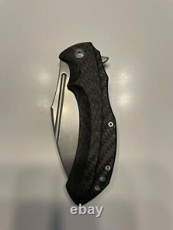 Bastinelli Creations Shadow Framelock Carbon Fiber Elmax Steel Folding Knife Fox