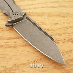 Bastinelli Creations Trigger Folding Knife 4 D2 Tool Steel Blade Titanium Handle