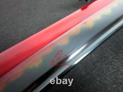 Battle ready folded blade clay tempered wave tsuba japanese katana sword sharp
