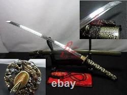 Battle ready folded steel Clay tempered blade dragon tsuba katana sword sharp