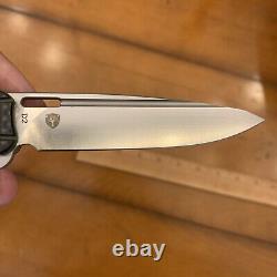 Beautiful Rare/ Unique Two Sun Folding Knife Carbon Fiber D2