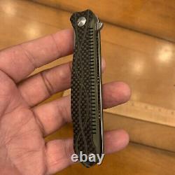 Beautiful Rare/ Unique Two Sun Folding Knife Carbon Fiber D2