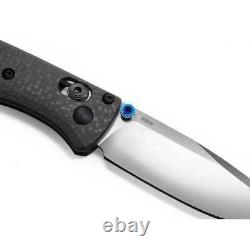 Benchmade 533-3 Mini Bugout Plain Edge Folding Knife 2.82 Satin CPM-S90V