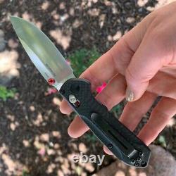 Benchmade 565-1 Mini Freek Folding Knife, S90V Satin Plain Blade, Carbon Fiber