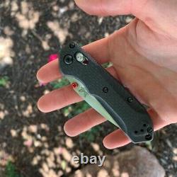 Benchmade 565-1 Mini Freek Folding Knife, S90V Satin Plain Blade, Carbon Fiber