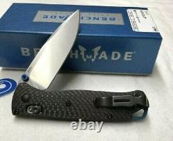 Benchmade Bugout 535-3 Carbon Fiber Handle S90V Satin Blade Folding Knife