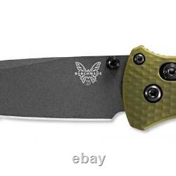 Benchmade Knives Bailout 537GY-1 CPM-M4 Carbon Steel Green 6061-T6 Aluminum