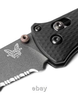 Benchmade Knives Bailout 537SGY-03 Grey Serrated M4 Black Aluminum Pocket Knife