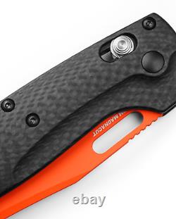 Benchmade TAGGEDOUT AXIS Lock Folding Knife 3.5 Magnacut Clip Point Carbon Fibe