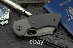 Berg Blades SLiM Folding Knife Stonewashed Titanium & Carbon Fibre M390 Blade