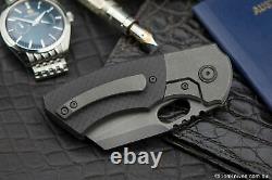 Berg Blades SLiM Folding Knife Stonewashed Titanium & Carbon Fibre M390 Blade