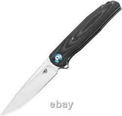 Bestech Ascot Linerlock Folding Knife 4 D2 Tool Steel Blade Black G10 Handle