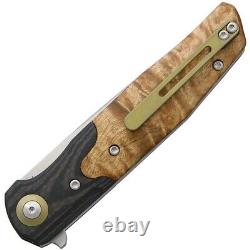 Bestech Ascot Linerlock Folding Knife 4 D2 Tool Steel Blade Wood/G10 Handle