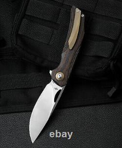 Bestech Falko Liner Folding Knife 3.75 154CM Steel Blade Carbon F/G10 Handle