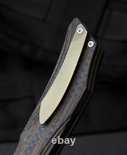 Bestech Falko Liner Folding Knife 3.75 154CM Steel Blade Carbon F/G10 Handle