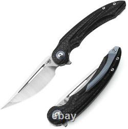 Bestech Irida Liner Folding Knife 3.88 154CM Steel Blade Carbon F/ G10 Handle