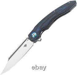 Bestech Knives Fanga Carbon Fiber & Blue G10 Folding D2 Steel Pocket Knife