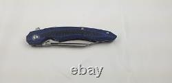 Bestech Knives Fanga Carbon Fiber & Blue G10 Folding D2 Steel Pocket Knife