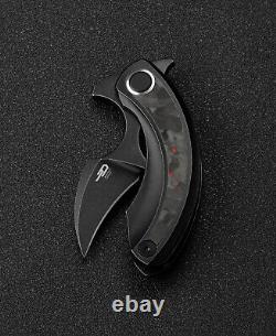 Bestech Knives Folding Knife 2.19 M390 Steel Blade Titanium/Carbon Fiber Handle