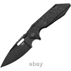 Bestech Knives Folding Knife 3.88 S35VN Steel Blade Carbon Fiber/Titanium Handle