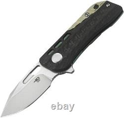 Bestech Knives Framelock Folding Knife 2.25 S35VN Steel Blade Titanium / CF