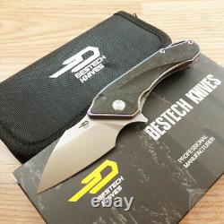 Bestech Knives Goblin Folding Knife 2.25 S35VN Steel Blade Titanium/Carbon Fiber