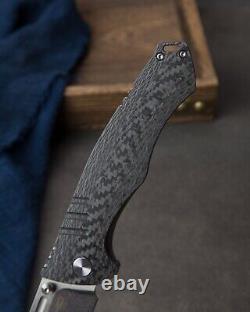 Bestech Knives Keen Folding Knife 4.19 S35VN Steel Blade Carbon Fiber/Titanium