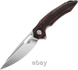 Bestech Knives Ornetta Folding Knife 3.54 N690 Steel Blade Carbon Fiber / G10