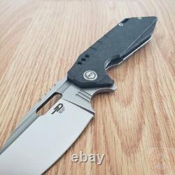 Bestech Knives Shodan Folding Knife 3.88 S35VN Steel Blade CF / Titanium Handle