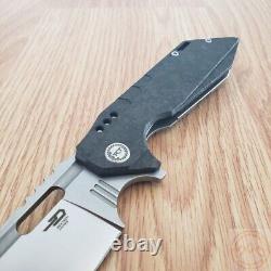 Bestech Knives Shodan Folding Knife 3.88 S35VN Steel Blade CF / Titanium Handle