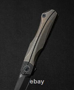 Bestech Knives THYRA Folding Knife 3.56 M390 Steel Blade Titanium/Carbon Fiber