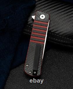 Bestech Knives Titan Liner Folding Knife 2.95 154CM Steel Blade G10/Carbon Fiber
