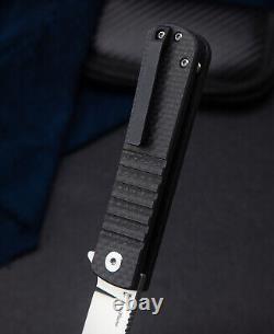 Bestech Knives Titan Linerlock Folding Knife 2.95 154CM Steel Blade Carbon Fiber
