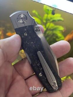Bestech Knives Tonic Folding Knife 2.88 M390 Satin Titanium/Carbon Fiber