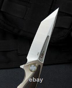 Bestech PREDATOR Folding Knife 3.5 S35VN Steel Blade Titanium/Carbon F Handle
