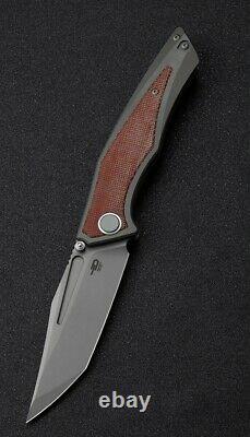 Bestech Togatta Folding Knife 3.75 M390 Steel Blade Titanium/Carbon F Handle