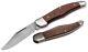 Boker 20-20 Folding Knife 3.75 Carbon Steel Clip Point Blade Plumwood Handle