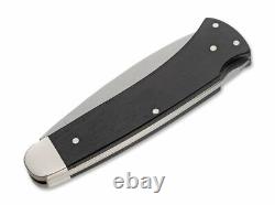 Boker Fellow Folding Knife 3.3 C75 Carbon Steel Blade Ebony Wood Handle 111050