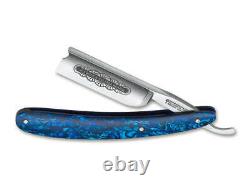 Boker Razor Folding Knife O1 Carbon Steel Uncoated Blade Blue Paua Handle 140557