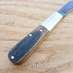 Boker Schloss Folding Knife Black Stonewash Finish O1 Steel Blade Wood Handle