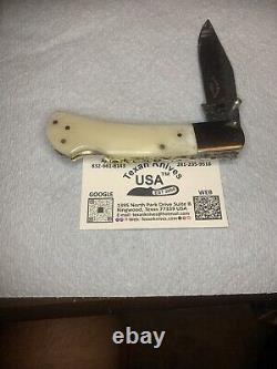 Brand New Texan Knives USA 1095 High Carbon Steel Lock Back Folder