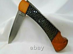 Buck 110 Copper Hunter Folding Knife 3.75 S30V Blade, C-TEK and Nickel Handles
