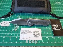 Burchtree Bladeworks Euclid With Titanium/CF Handle & M390 Folding Pocket Knife