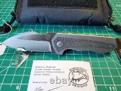 Burchtree Bladeworks Euclid With Titanium/CF Handle & M390 Folding Pocket Knife