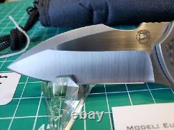 Burchtree Bladeworks Euclid With Titanium/CF Handle & M390 Folding Pocket Knife