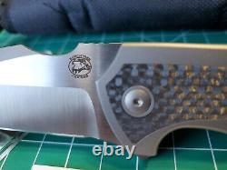 Burchtree Bladeworks Euclid With Titanium/CF Handle & M390 Folding Pocket Knife